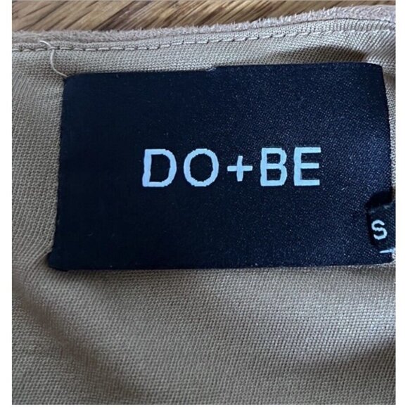 Do+Be Faux Suede blouse top Bell sleeves bohemian TAN SMALL Hippie western NEW - Picture 6 of 7